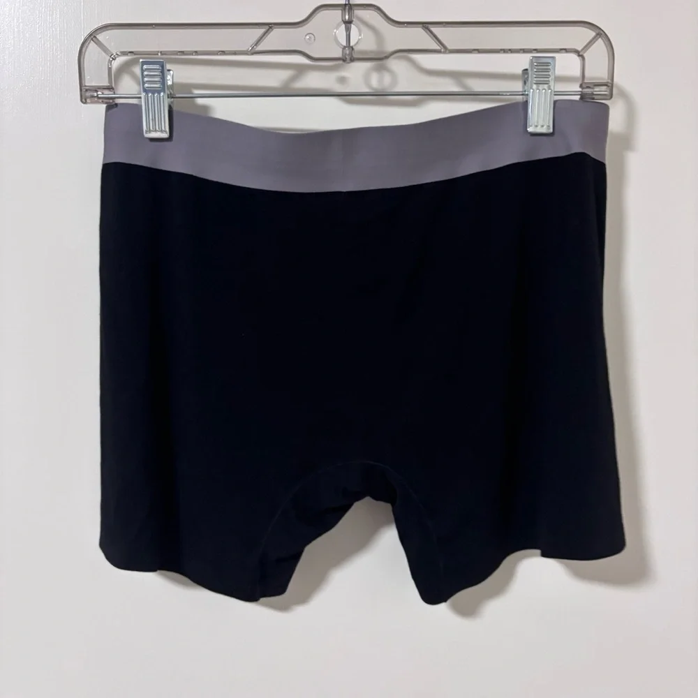 Netdraw Men's Black viscose bamboo spandex Boxer Briefs black gray Large